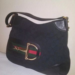 Gucci Vintage Hasler Purse w. Horsebit GG Monogram